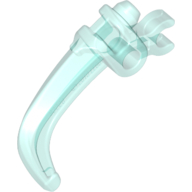 Lego Large Figure Weapon Claw, with Clip / Trans-Light Blue