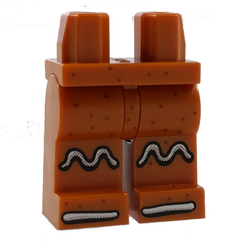 Lego Hips and Dark Orange Legs with White Icing Print