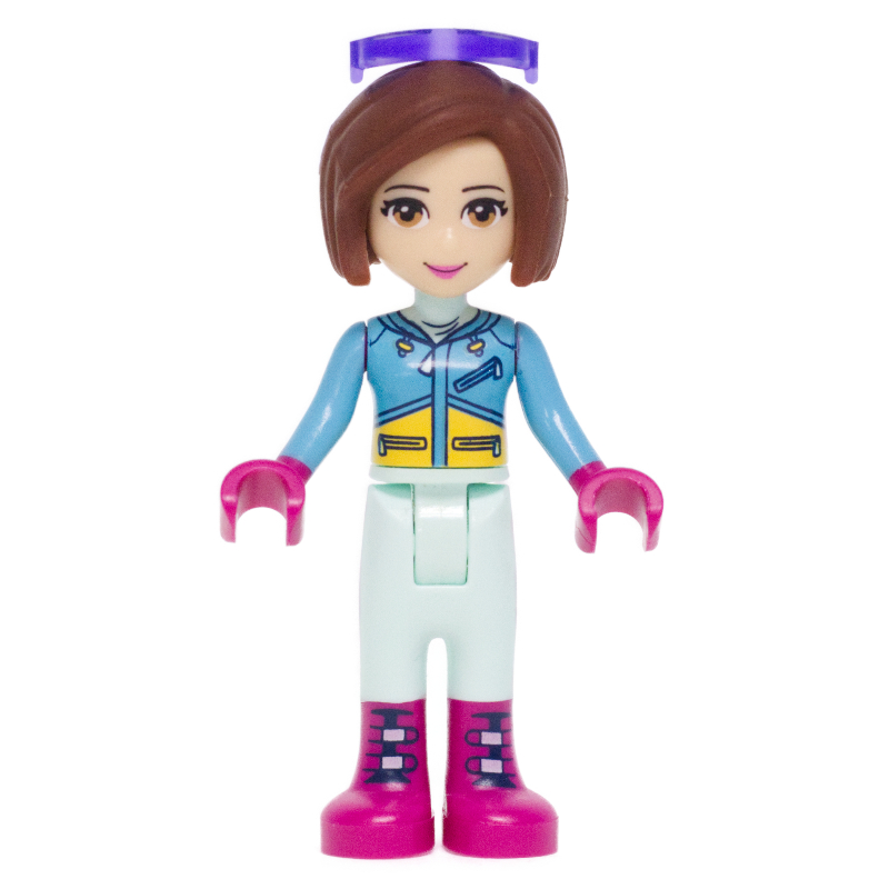 Lego Amy - Medium Azure Ski Vest, Light Aqua Trousers, Glasses