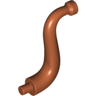 Lego Animal Body Part / Plant, Tail / Trunk / Tentacle / Tongue / Vine / Tree Branch (Short Tip) / Dark Orange