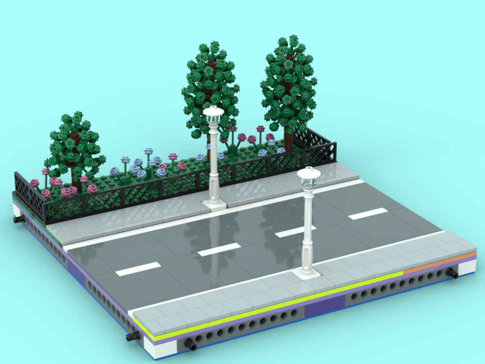 Lego Baseplate module Straight road