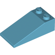 Lego Brick Sloped 18° 4 x 2 / Medium Azure