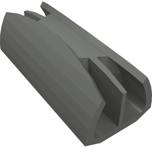 Lego Grille 1 x 4 [Two Pins] / Dark Bluish Gray