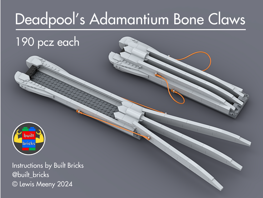 Lego Deadpool's Adamantium Bone Claws (+ bonus gauntlet design)