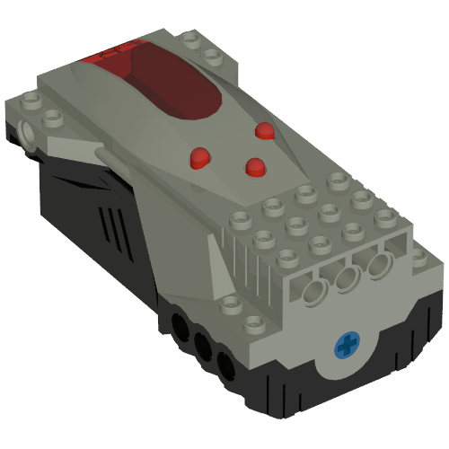 Lego Hub, Micro Scout with Red Buttons and Black Base