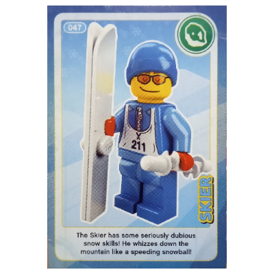 Lego Trading Card, Create the World - Skier