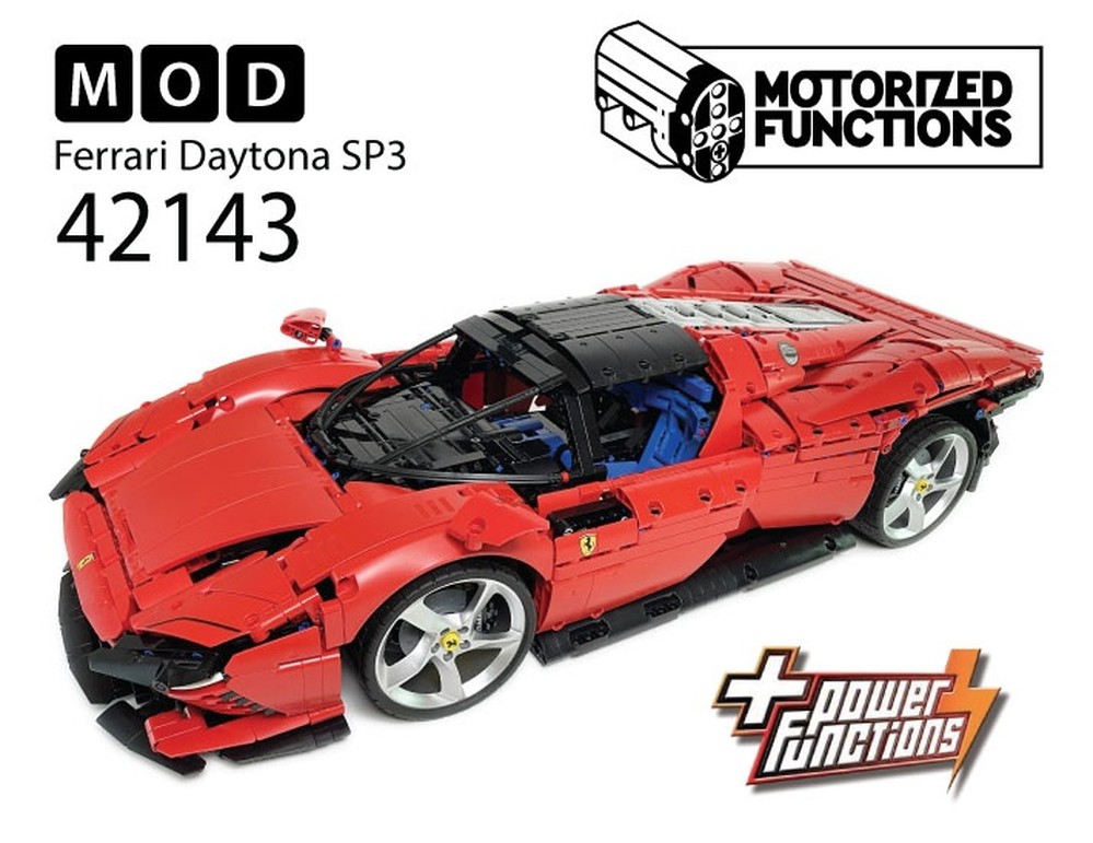 Lego 42143 페라리 Daytona SP3 RC MOD for Power Function Motors