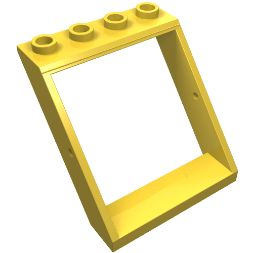 Lego Window 4 x 4 x 3 Roof / Yellow