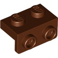 Lego Bracket 1 x 2 - 1 x 2 / Reddish Brown