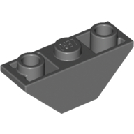 Lego Brick Sloped Inverted 45° 3 x 1 Double with 2 Completely Open Studs / Dark Bluish Gray