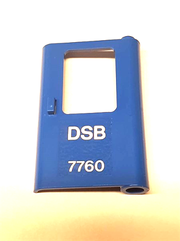 Lego Door 1 x 4 x 5 Train Right, Thin Support at Bottom with Danish Train Logo and '7760' Pattern (Sticker) - Set 7760