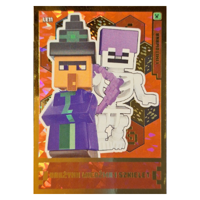 Lego Trading Card, Minecraft Series 1, Gold Card [Polish] - Drużyna Wiedźma i Szkielet / [No Color/Any Color]