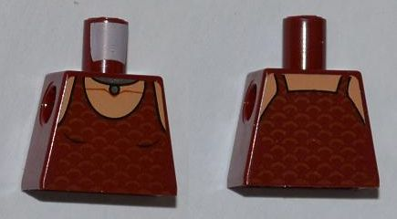 Lego Torso SW Sugi Pattern / Dark Red