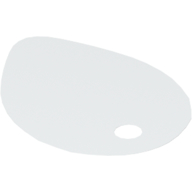 Lego Decorative Shape, Tear Drop with 1 Hole / White