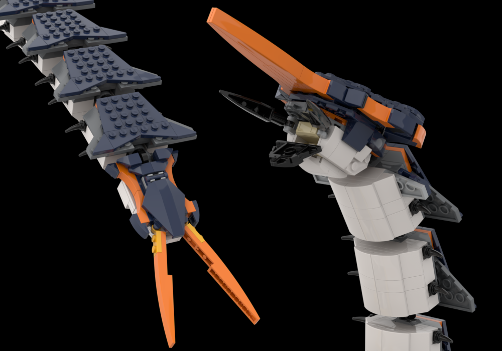 Lego Ice Worm Leviathan from Subnautica Below Zero