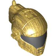 Lego Helmet, Elongated Back, with Black Visor Pattern