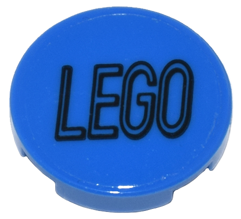 Lego Tile, Round 2 x 2 with Bottom Stud Holder with Black LEGO Logo Outline Squared Ends on Transparent Background Pattern (Sticker) - Set 80036