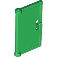 Lego Door 1 x 2 x 3 with Vertical Handle, Round Handle Holes on Back / Green