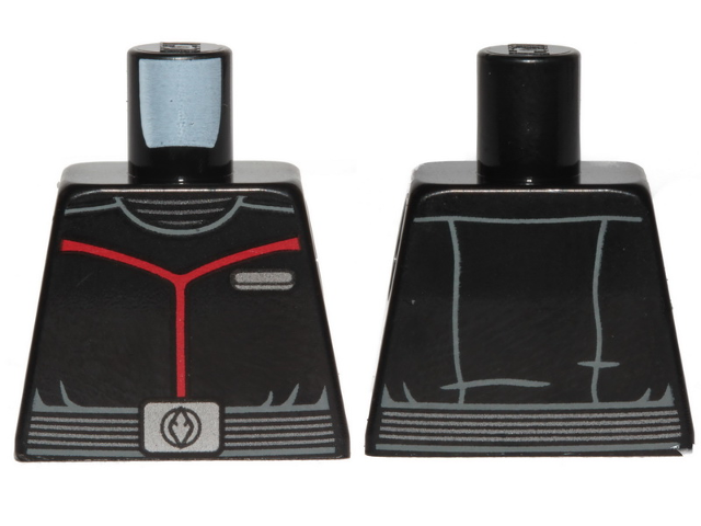 Lego Torso SW Sith Fleet Officer Pattern / Black