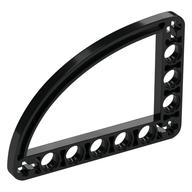 Lego Technic Beam 5 x 7 L-Shape with Quarter Ellipse Thin / Black