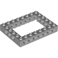 Lego Technic Brick 6 x 8 with 4 x 6 Opening / Light Bluish Gray