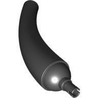 Lego Animal / Creature Body Part, Tail / Neck, Base Section with Black Pin / Black