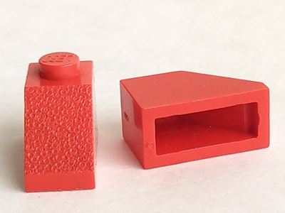 Lego Slope 45 2 x 1 without Bottom Tube / Red