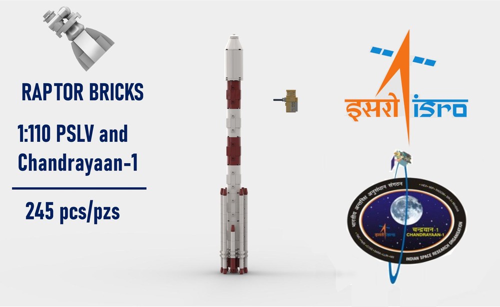 Lego 1:110 PSLV and Chandrayaan-1 (Old version)