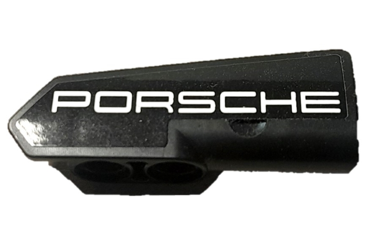 Lego Technic, Panel Fairing #21 Very Small Smooth, Side B with White 'PORSCHE' Pattern (Sticker) - Set 42137