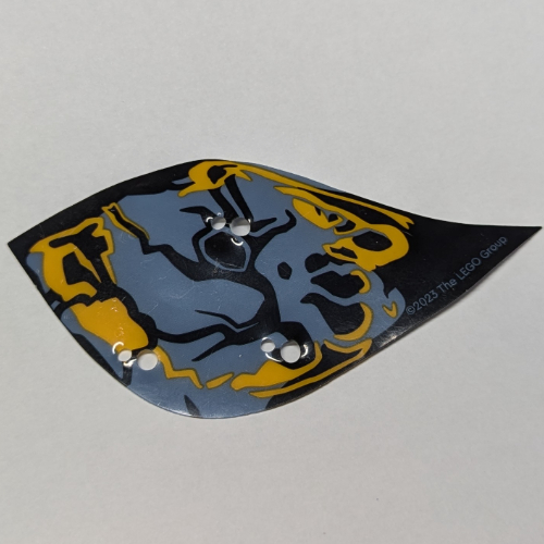 Lego Wing, Ilu, Left, Large, Black, Sand Blue, and Bright Light Orange Print