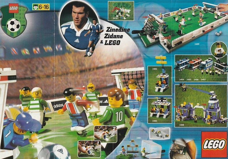 Lego 2000 Mini Football / Soccer Zinedine Zidane & LEGO (4155528-4155525)