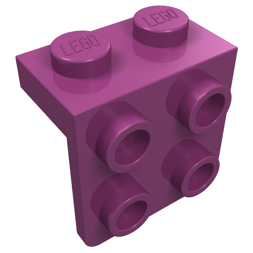 Lego Bracket 1 x 2 - 2 x 2 / Magenta
