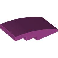 Lego Brick Curved 4 x 2 No Studs / Magenta