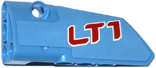 Lego Technic, Panel Fairing # 3 Small Smooth Long, Side A with 'LT1' Pattern (Sticker) - Set 42036