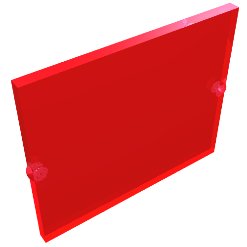 Lego Glass for Window 1 x 4 x 3 / Trans-Red