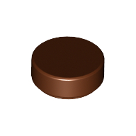 Lego Tile Round 1 x 1 / Reddish Brown