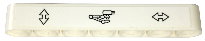 Lego Technic, Liftarm Thick 1 x 7 with Double Arrows and Robotic Arm Pattern (Sticker) - Set 42158