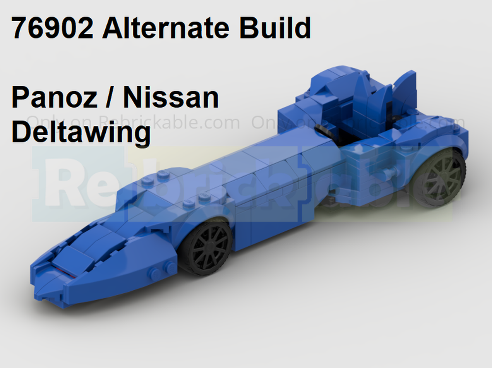 Lego 76902 Panoz / Nissan Deltawing - Alternate Build of 76902 Mclaren Elva