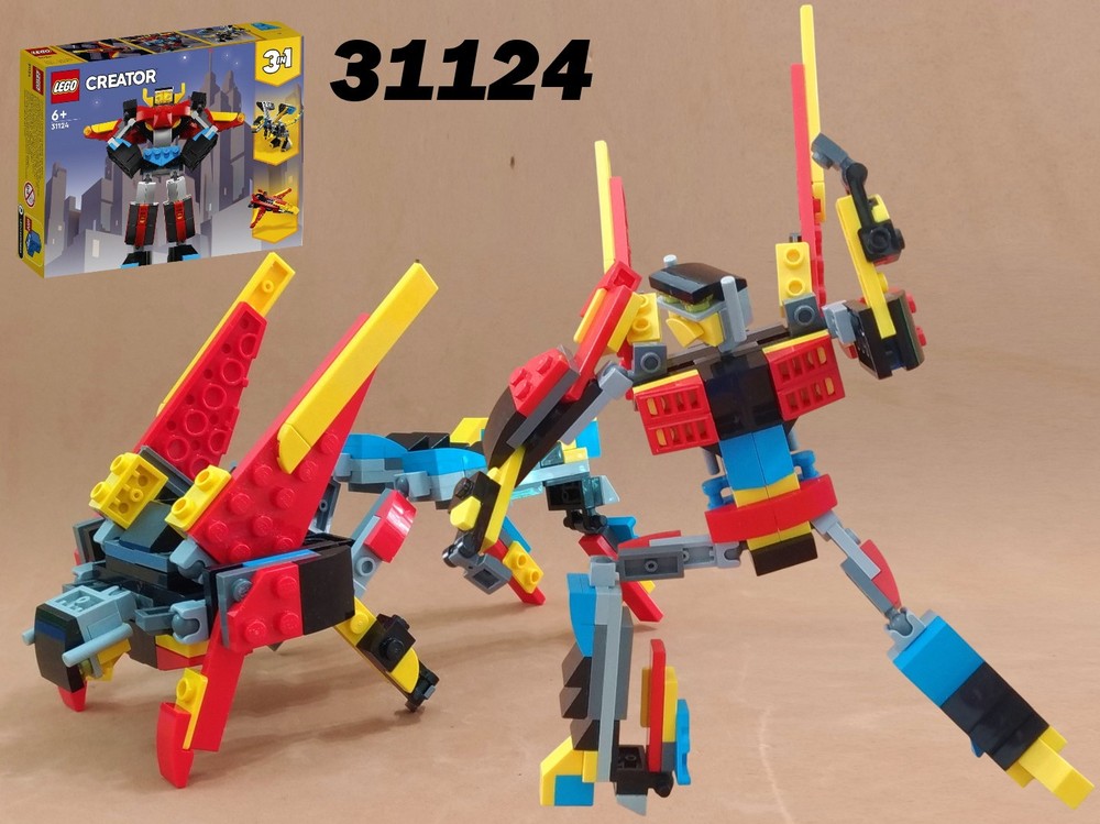 Lego Insecticon Kickback (Transformer grasshopper) using LEGO 31124: super robot