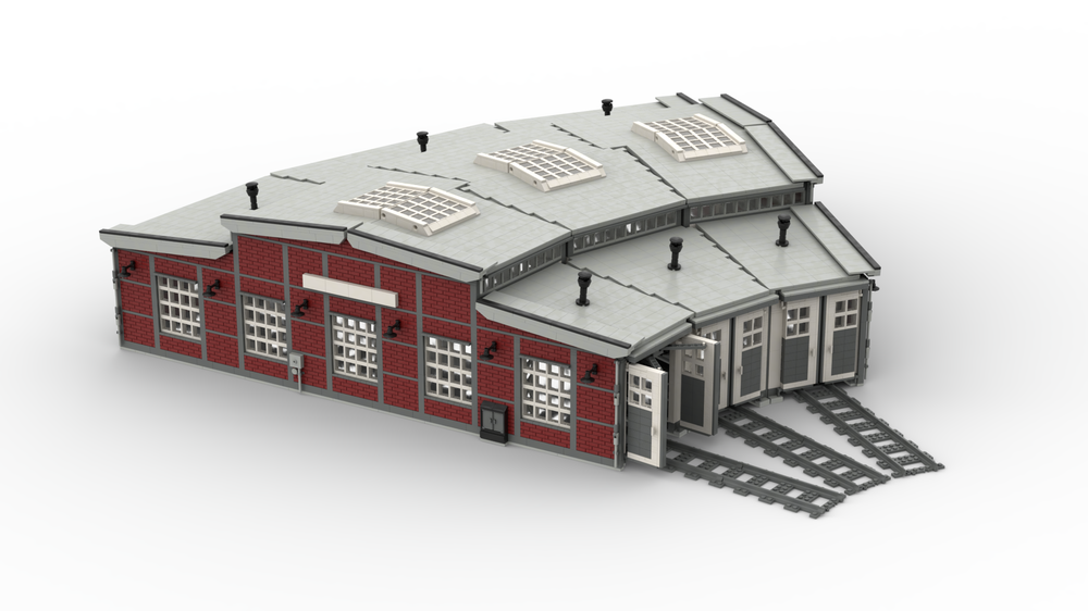 Lego Turntable Roundhouse Ringlokschuppen