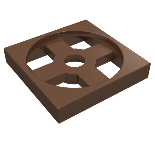 Lego Turntable 2 x 2 Plate, Base / Brown