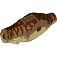 Lego Animal Body Part, Dinosaur, Tyrannosaurus Rex Body with Dark Tan Top, Reddish Brown Pattern print