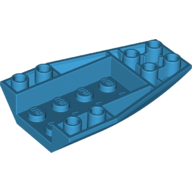 Lego Brick Wedged, Curved Inverted 6 x 4 / Dark Azure