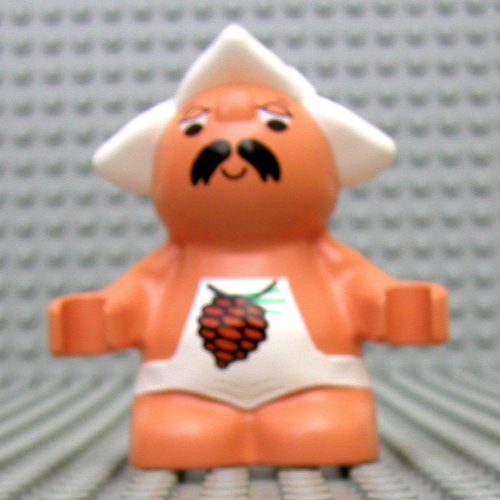 Lego Duplo Figure Little Forest Friend, Male White Overalls with Pine Cone Print (Sleepyhead Meadowsweet)