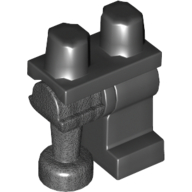 Lego Left Leg, Pearl Titanium Pirate Peg Leg, and Black Hips / Black