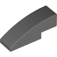 Lego Brick Curved 3 x 1 No Studs / Dark Bluish Gray