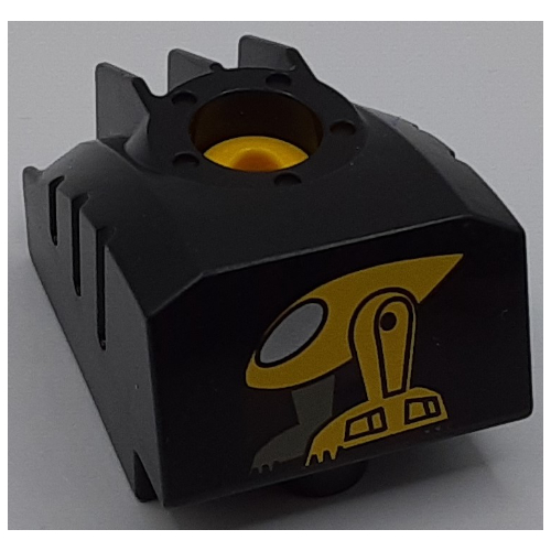Lego Duplo Toolo MyBot Engine Program Brick with Yellow Robot Print / Black