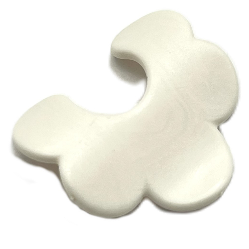 Lego Belville, Equipment, Baby Bib Scalloped Edge / White