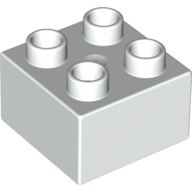Lego Duplo Brick 2 x 2 / White