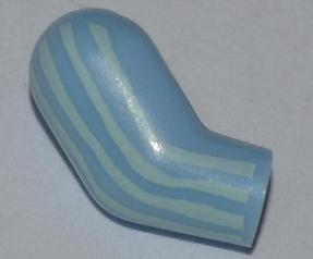 Lego Arm, Right with Light Aqua Stripes Pattern